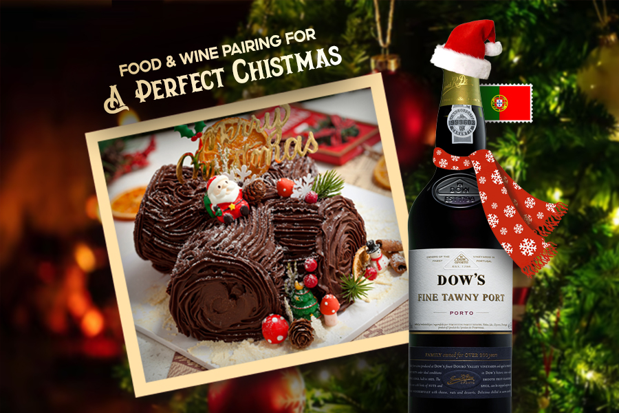 Dow’s Fine Tawny Port × Bánh chocolate Giáng Sinh